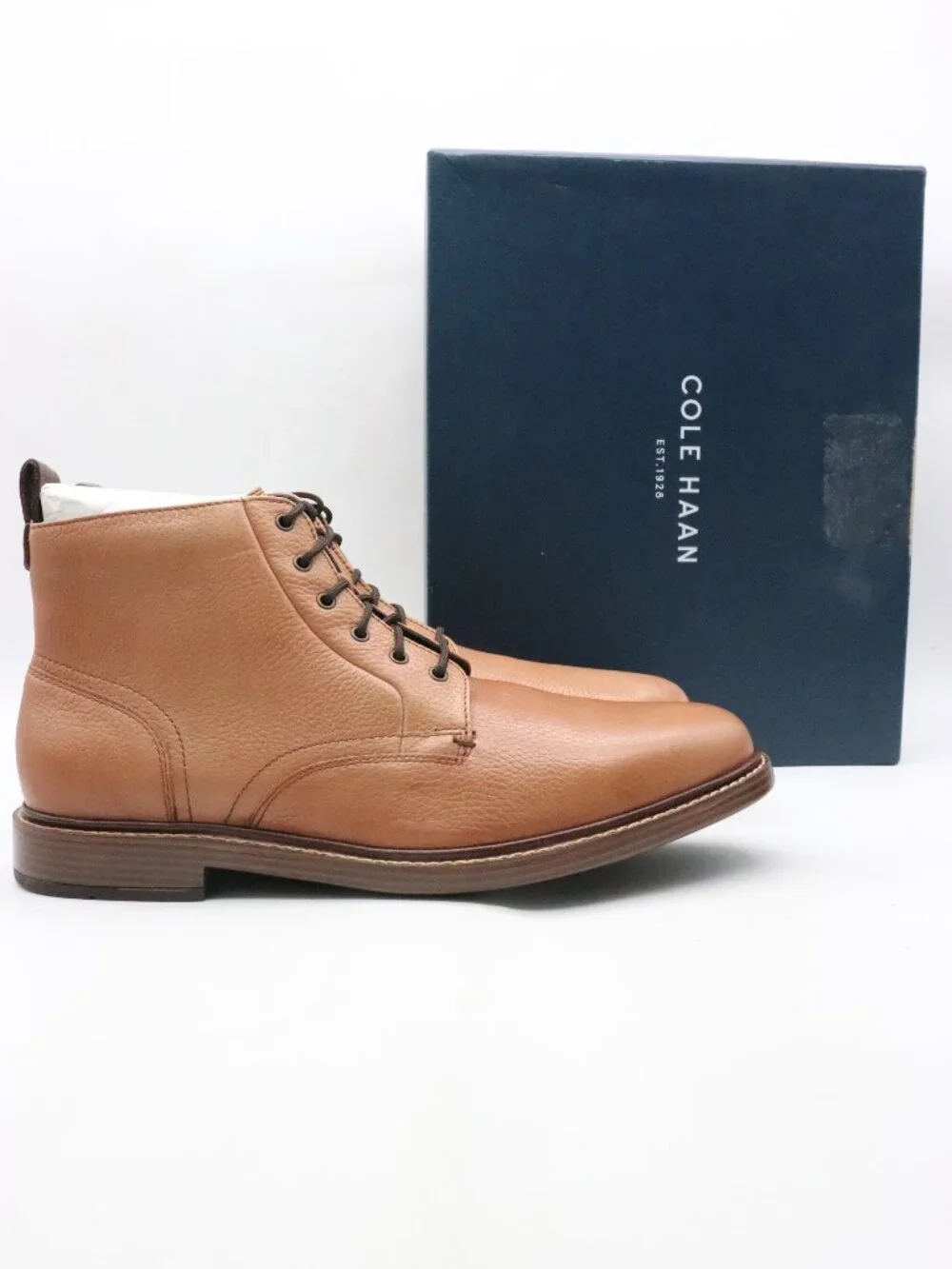 NWB Cole Haan Adams Grand Demiboot Men's Size 11.5 M Brown Leather Lace Up
